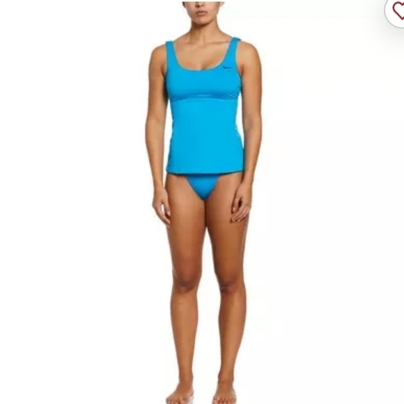 Nike Women's Tankini Swimsuit Top-Solid Color size medium - Picture 4 of 9